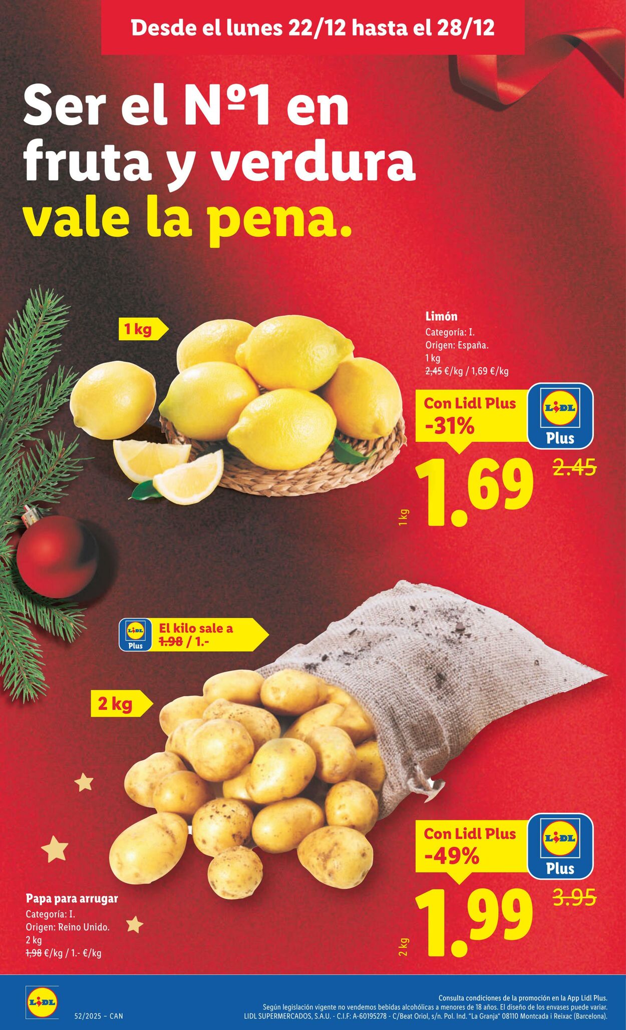 Folleto Lidl 22.12.2025 - 28.12.2025