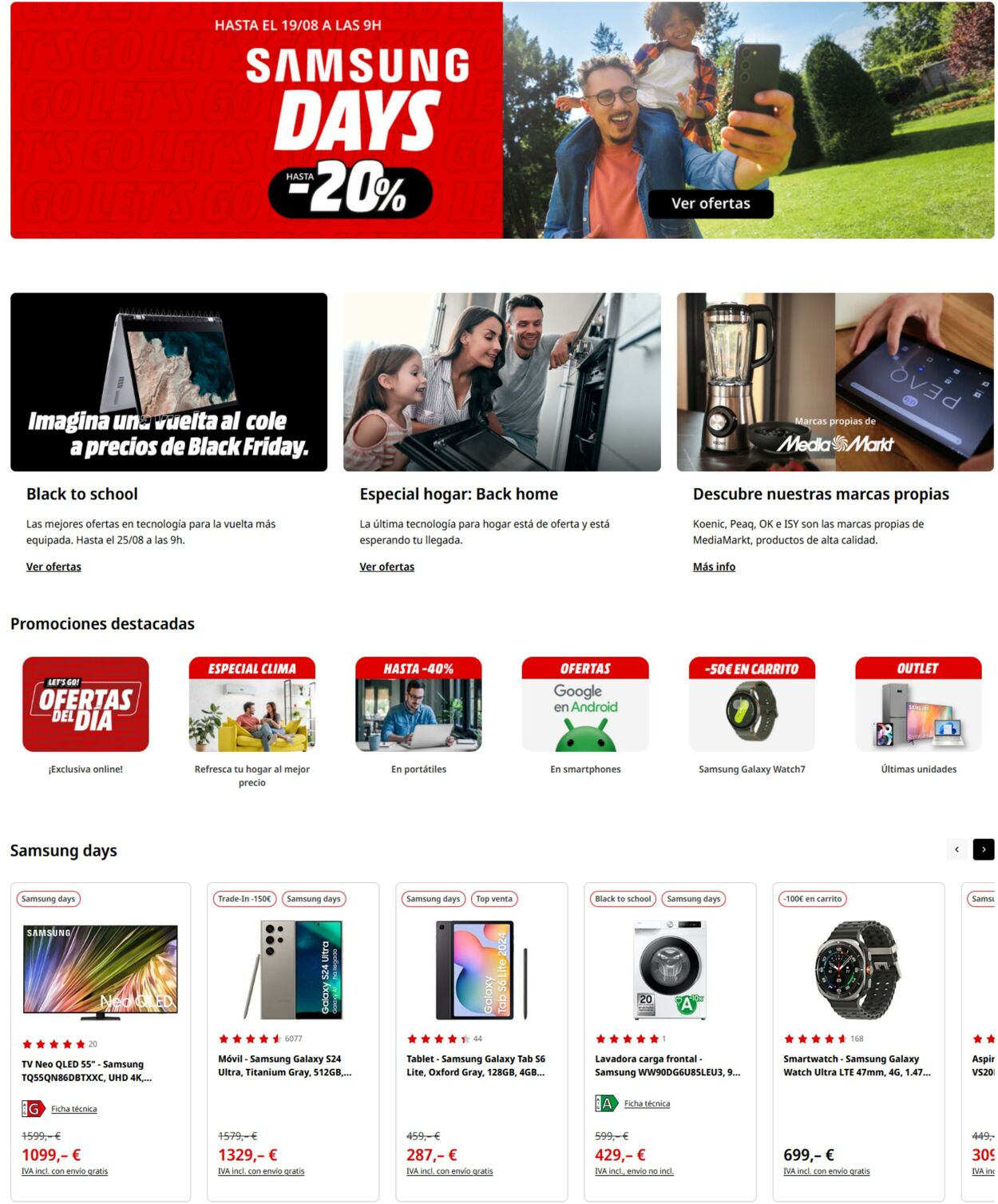 Folleto Media Markt 14.08.2024 - 19.08.2024