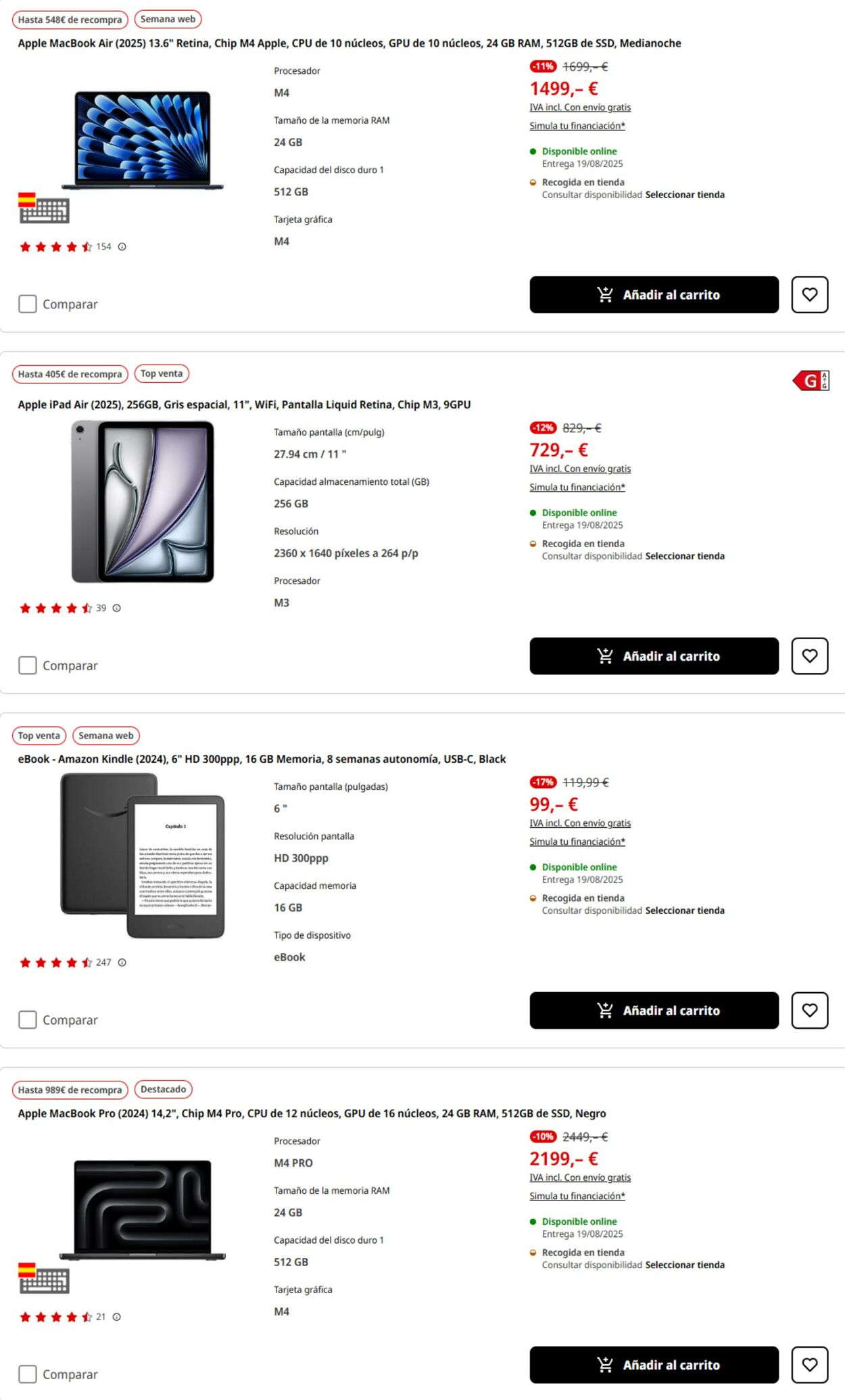 Folleto Media Markt 18.08.2025 - 24.08.2025
