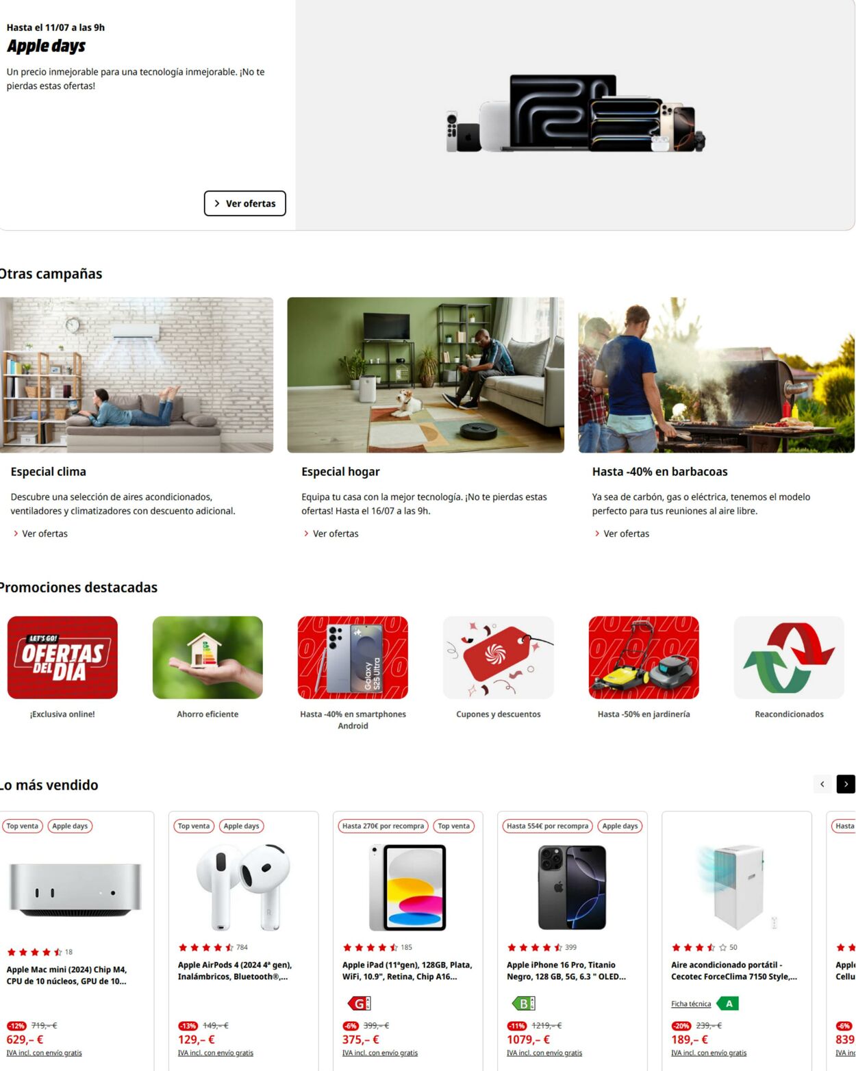 Folleto Media Markt 09.07.2025 - 11.07.2025