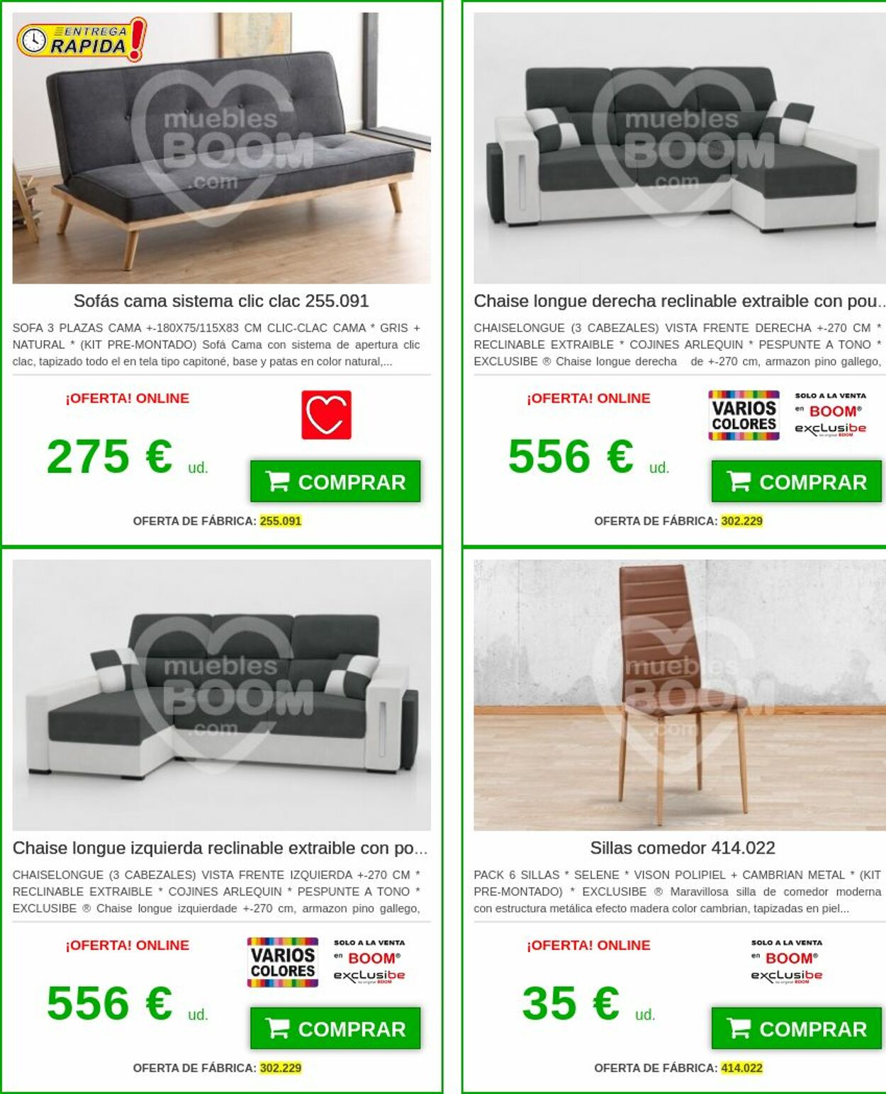 Folleto Muebles boom 16.08.2023 - 31.08.2023