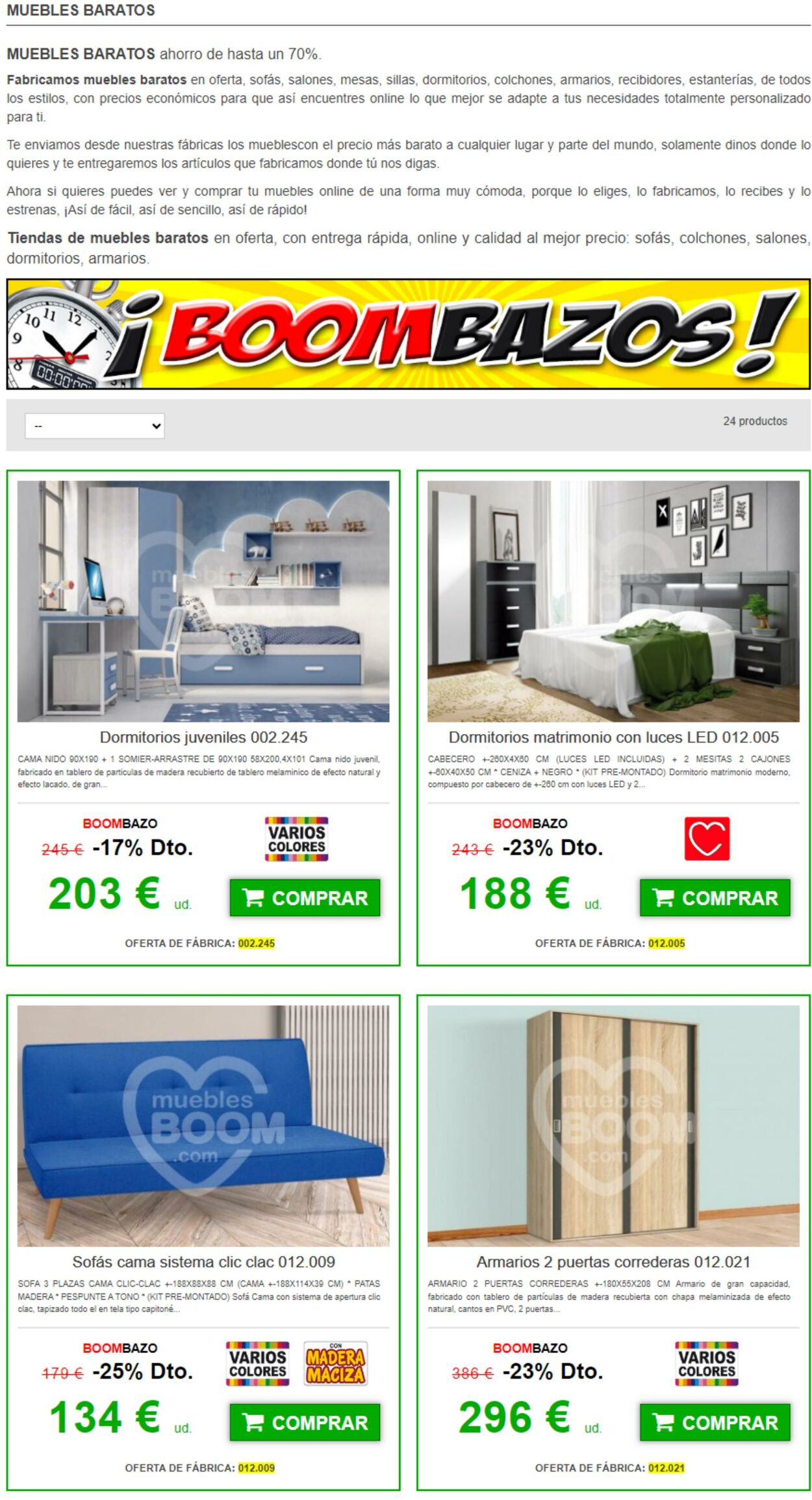 Muebles boom Folletos promocionales