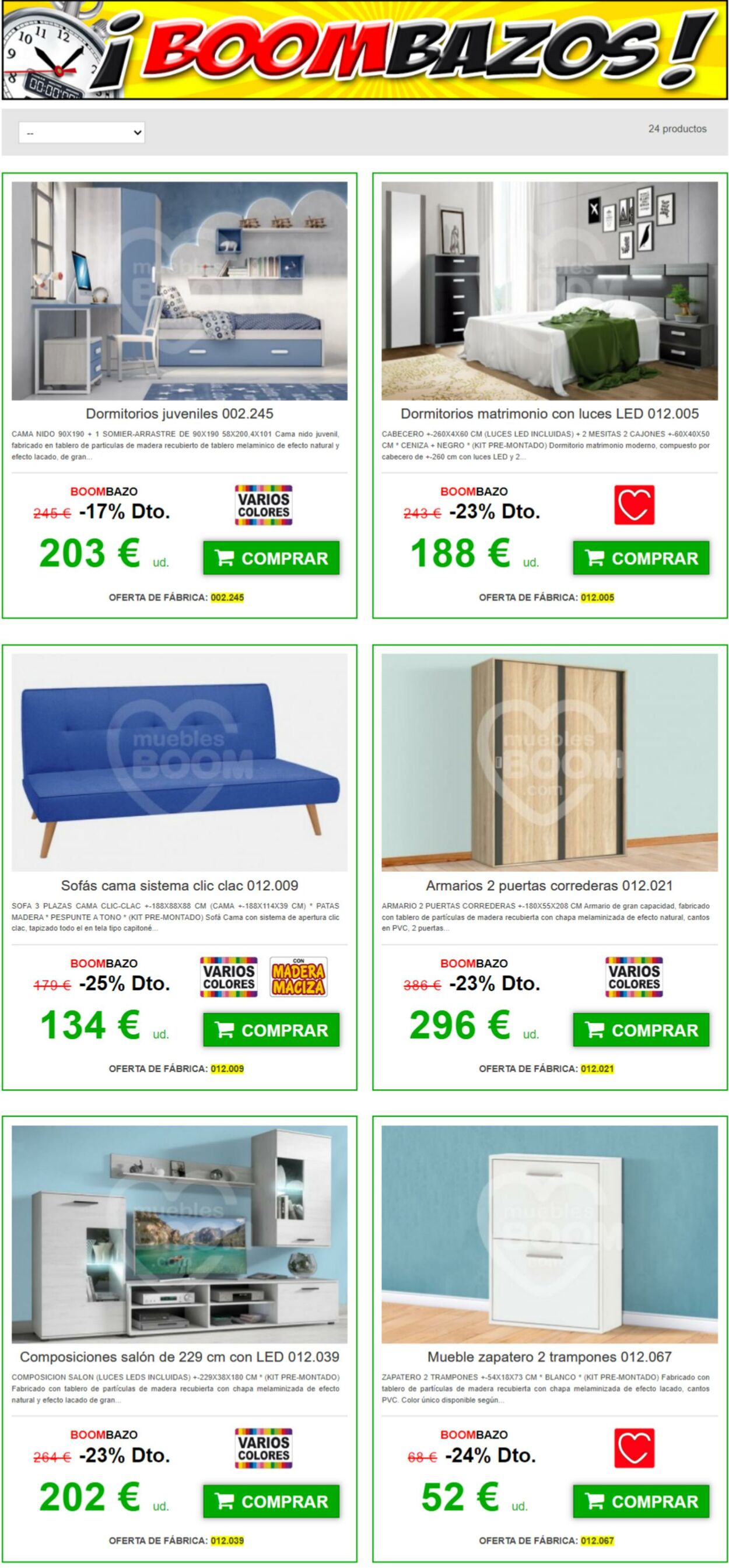 Muebles boom Folletos promocionales