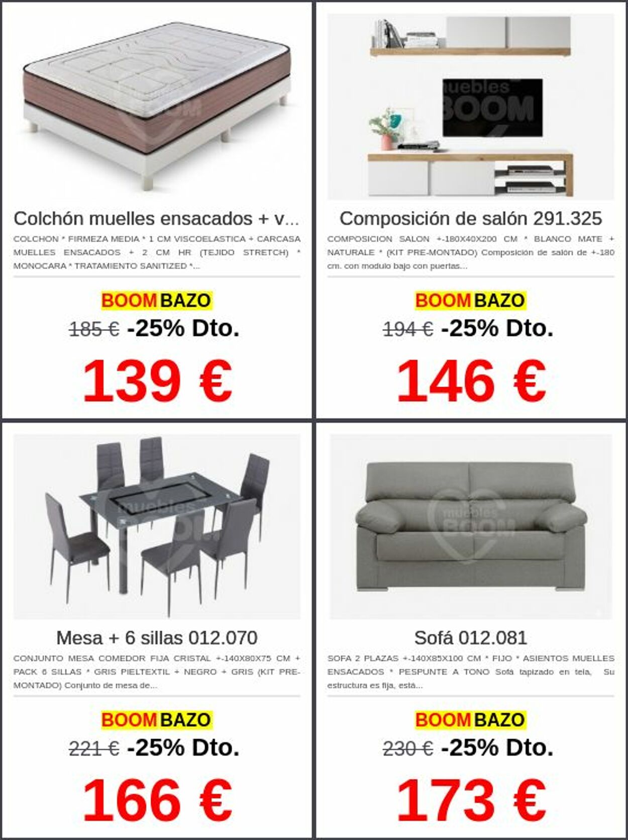 Folleto Muebles boom 15.12.2025 - 24.12.2025