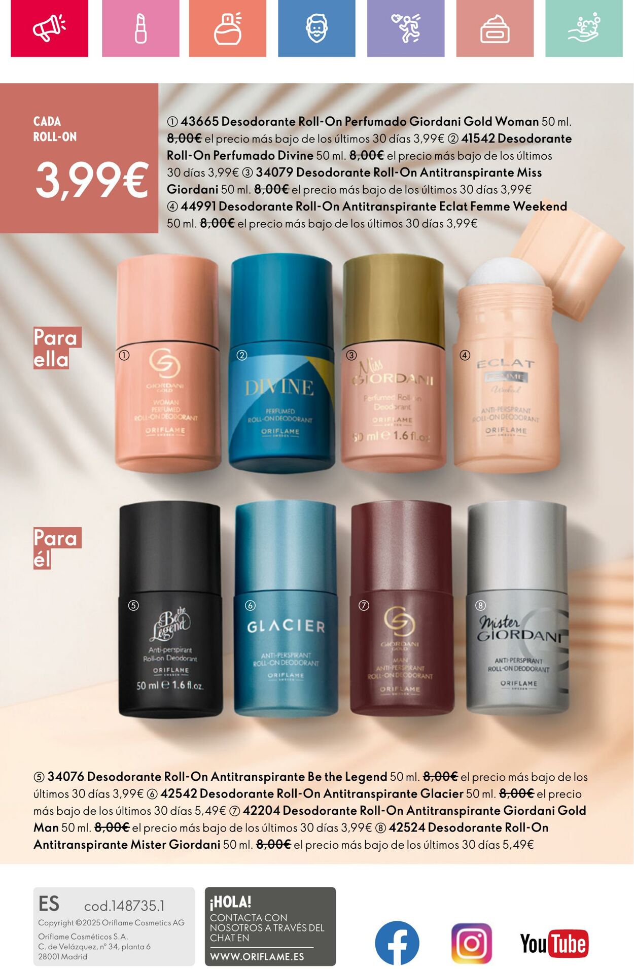 Folleto Oriflame 13.07.2025 - 02.08.2025