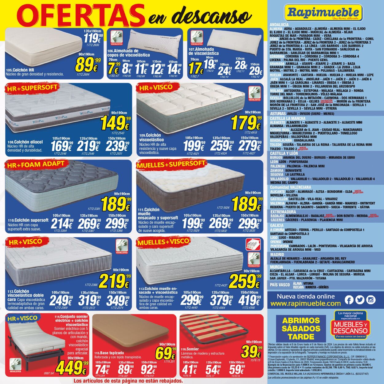 Folleto Rapimueble 08.01.2024 - 08.03.2024