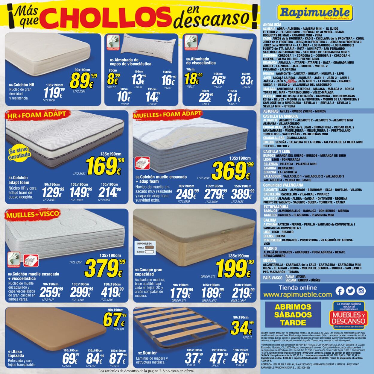 Folleto Rapimueble 16.09.2025 - 16.10.2025
