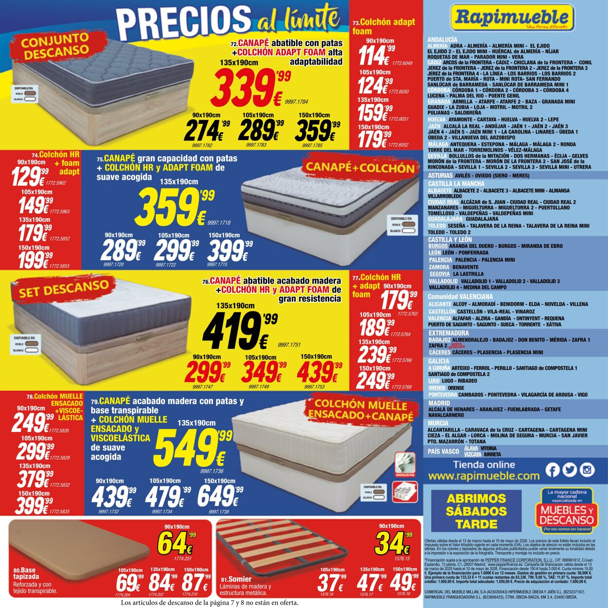 Folleto Rapimueble 09.03.2026 - 15.03.2026