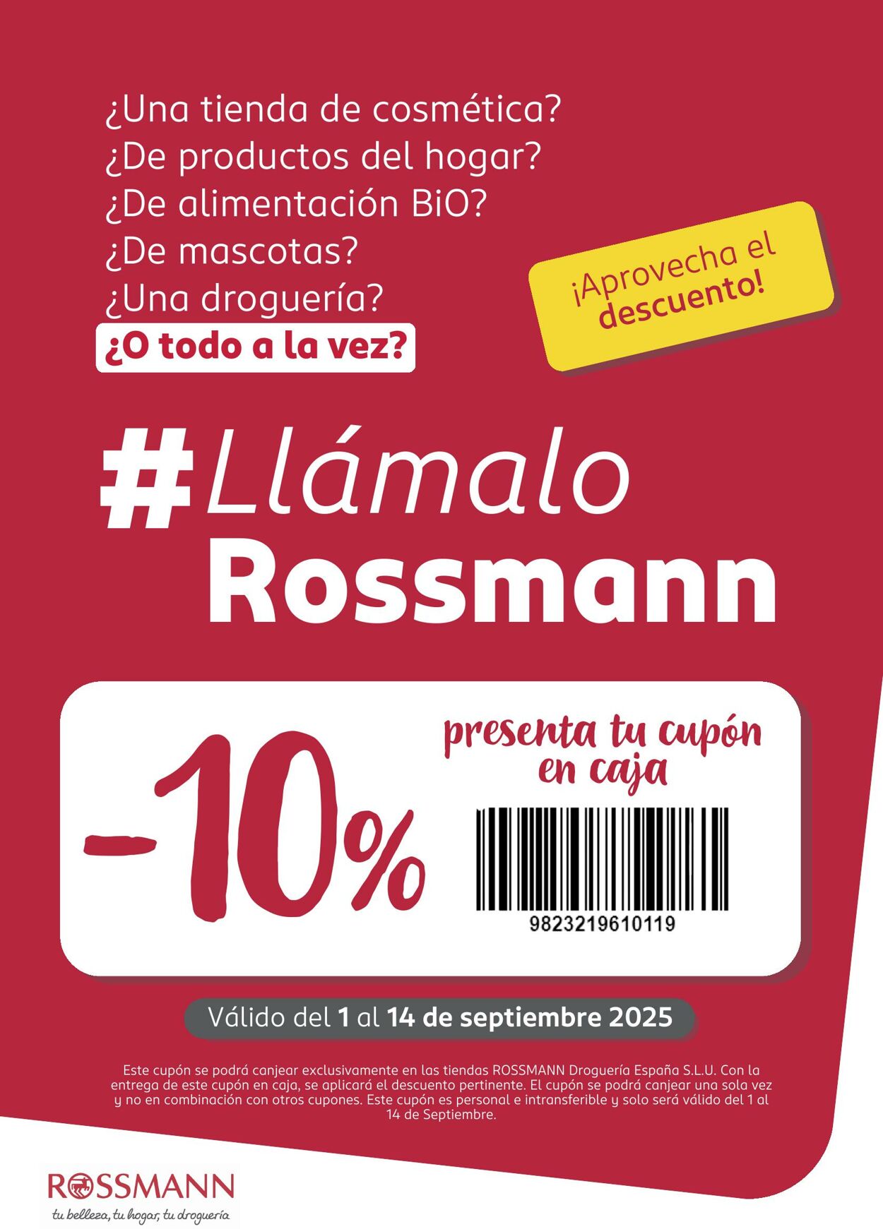 Folleto Rossmann 01.09.2025 - 14.09.2025