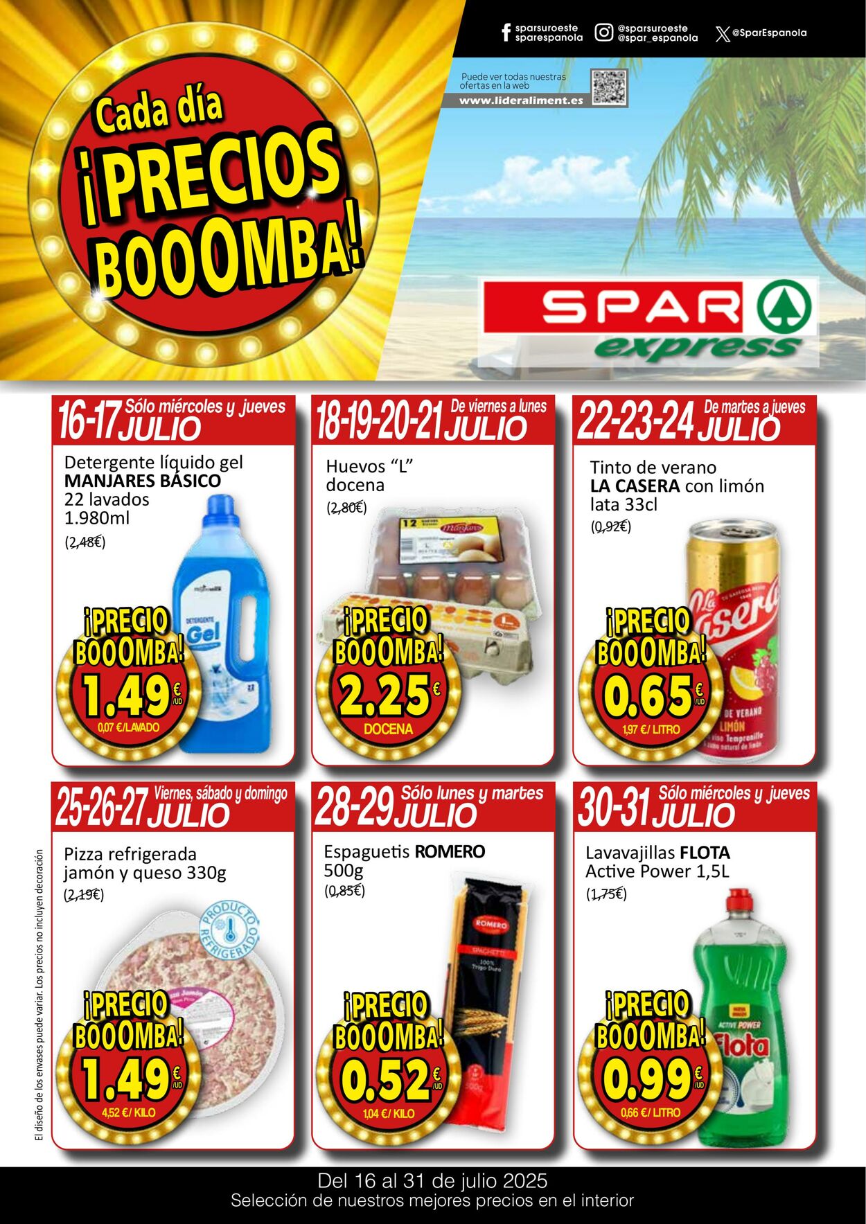 Folleto SPAR - SPAR Express 16 – 31 julio – Lideraliment 16 jul., 2025 - 31 jul., 2025