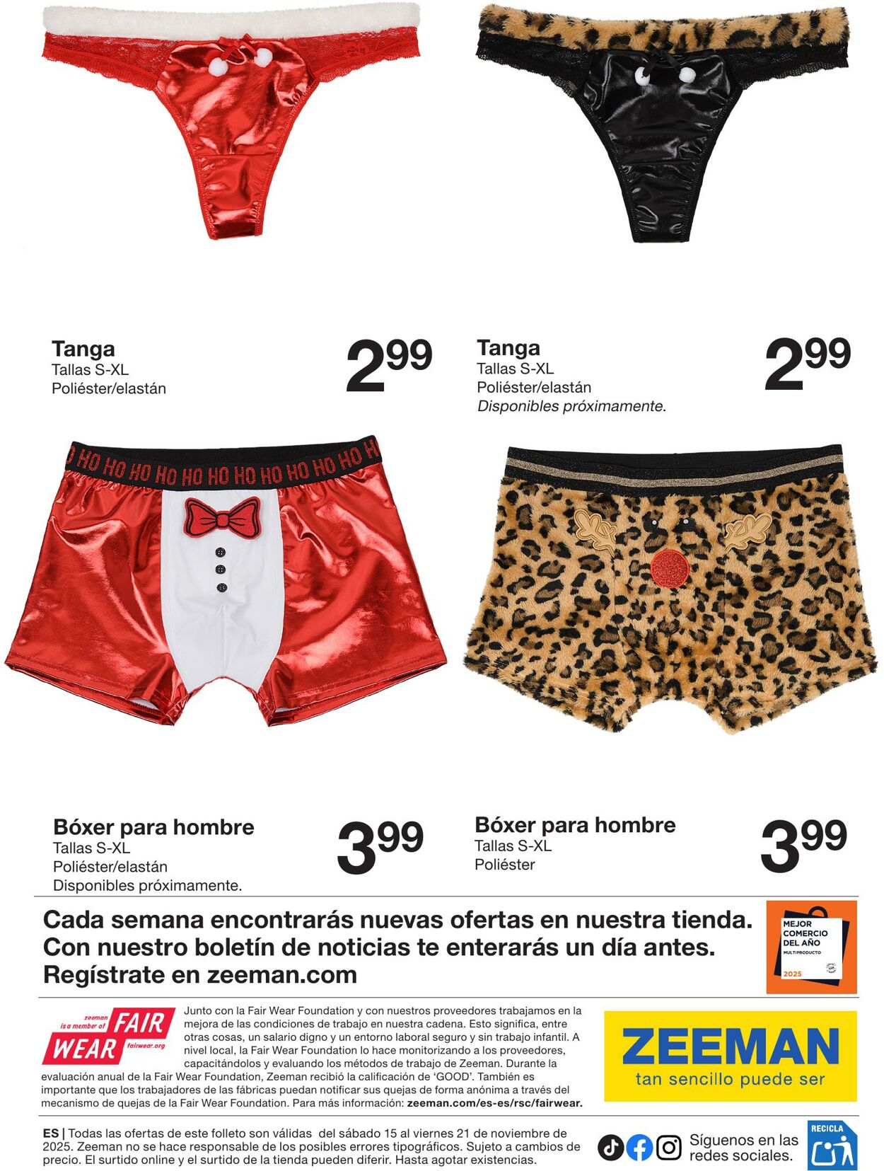 Folleto Zeeman 15.11.2025 - 21.11.2025