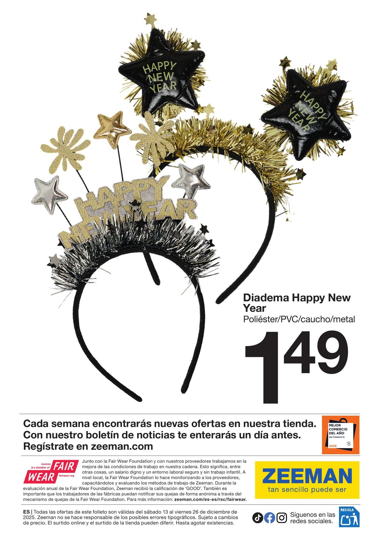 Folleto Zeeman 13.12.2025 - 26.12.2025