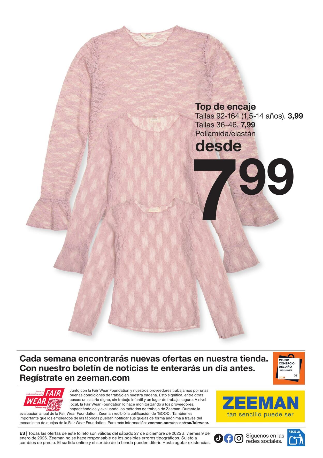 Folleto Zeeman 27.12.2025 - 09.01.2026