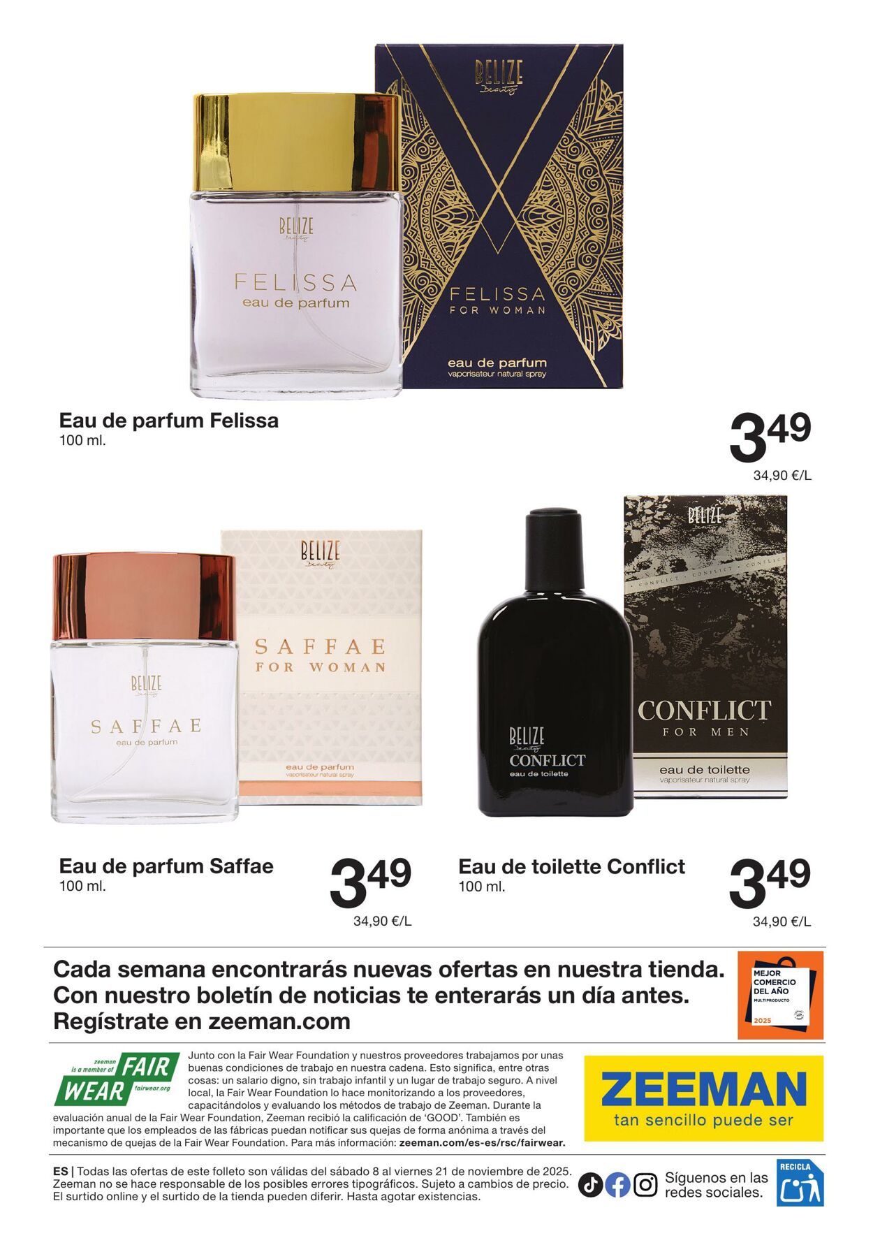 Folleto Zeeman 08.11.2025 - 21.11.2025